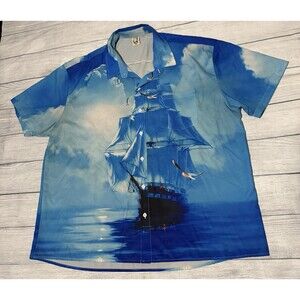 Hardaddy Sailing Button Up Shirt Size 2XL XXL Boat Beach Cruise
